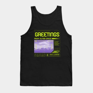 UFO UAP Greetings From Outer Space Close Encounters Tank Top